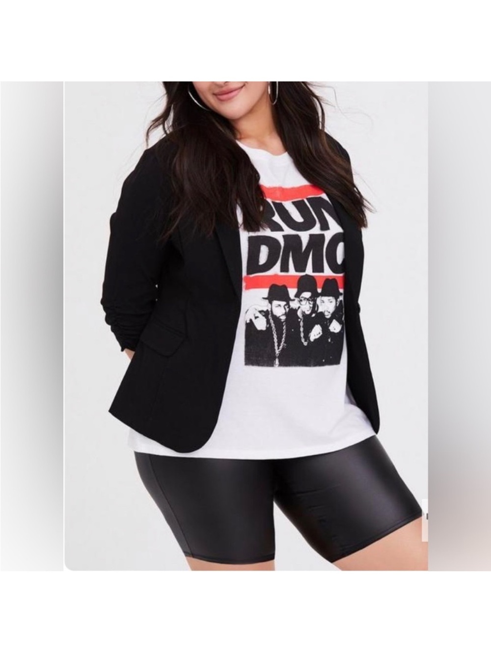 Faux Leather Biker Shorts